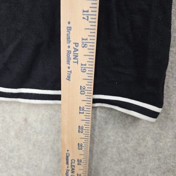 New York & Company Womens Sleeveless Black Tank Top White Trim Size S Rayon - Picture 4 of 5